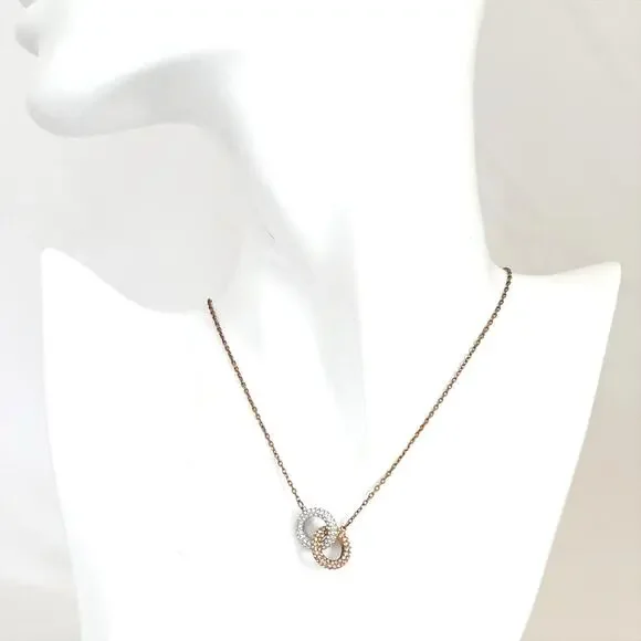 Swarovski Gold and Silver Interlocking Necklace - Picture 10 of 10